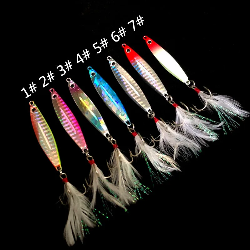 1pcs Micro Jig Metal Lure Slow Jig 7g 10g 14g 17g 21g Jigging Lead Fish Fishing Lure Spinnerbait Metal Lures Jigs Bait for Pike