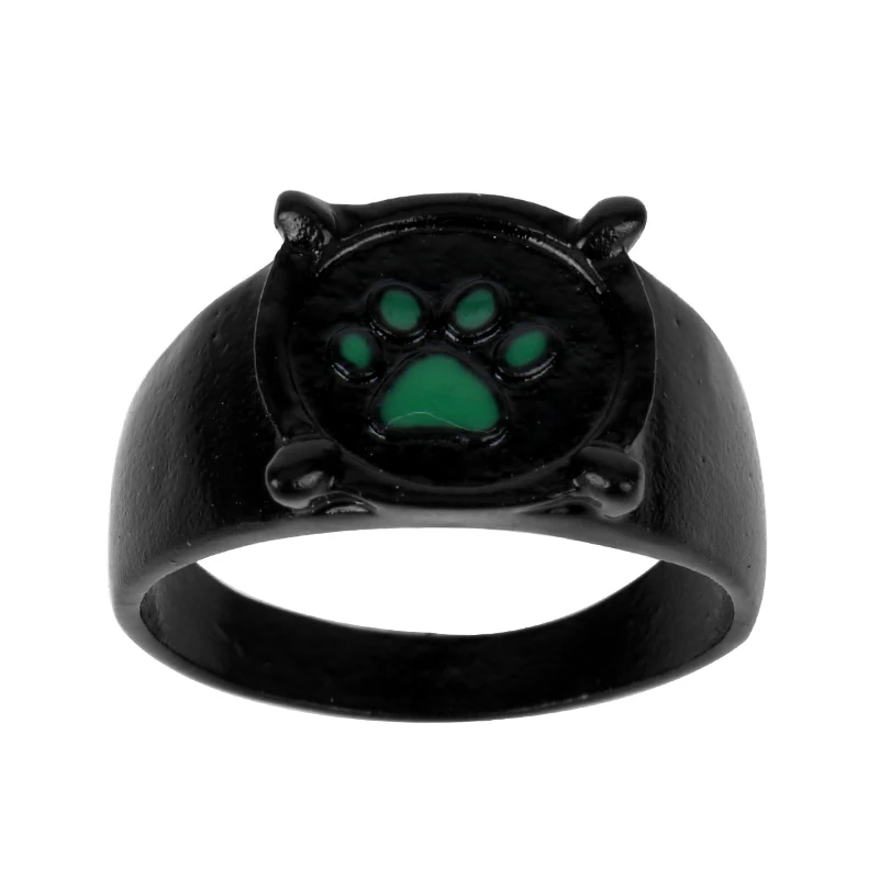 

MQCHUN 2018 Miraculous Ladybug Cat Noir Rings Black Cat Green Paw Print Rings For Men Women Cosplay Gifts Anime Cartoon Jewelry