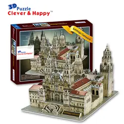 Кэндис Го 3D бумажная головоломка модель малыш собрать здание игрушка Catedral де Сантьяго Компостела Испания подарок на день рождения 1 шт