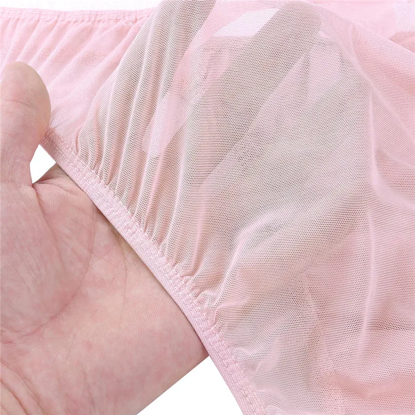 iEFiEL Breathable Mesh Shiny Ruffle Bikini Briefs Underwear Panties Gay Male Jockstrap Sissy Thong Briefs for Lingerie Night