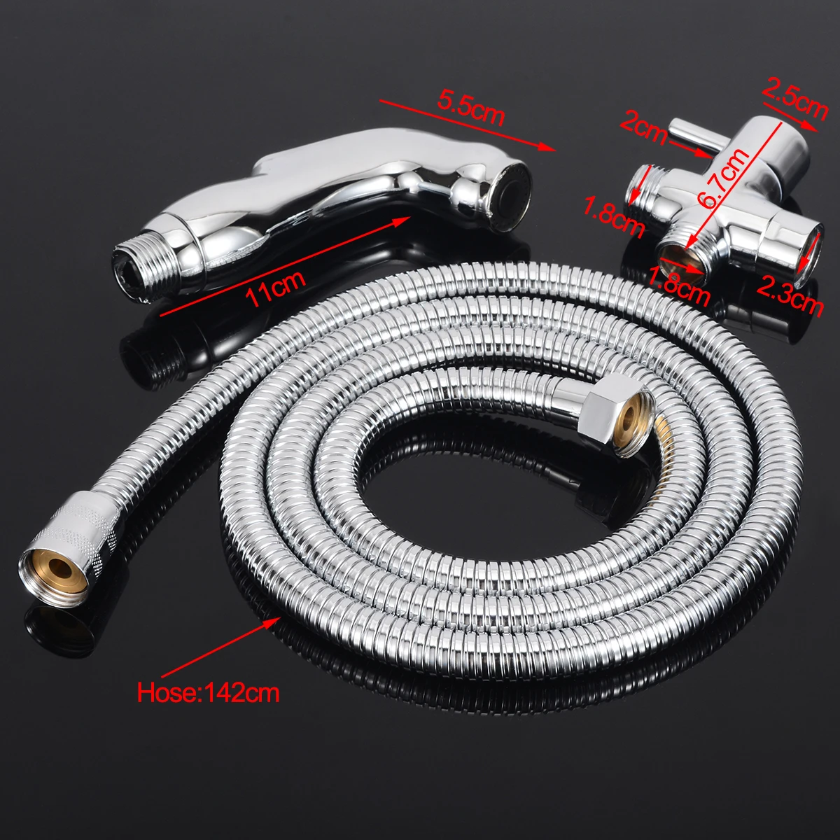 Handheld Shower Head Bidet Spray Set Wall Bracket Toilet Single Hole Tap Sprayer Set Water Saving Shower Nozzle For Bath