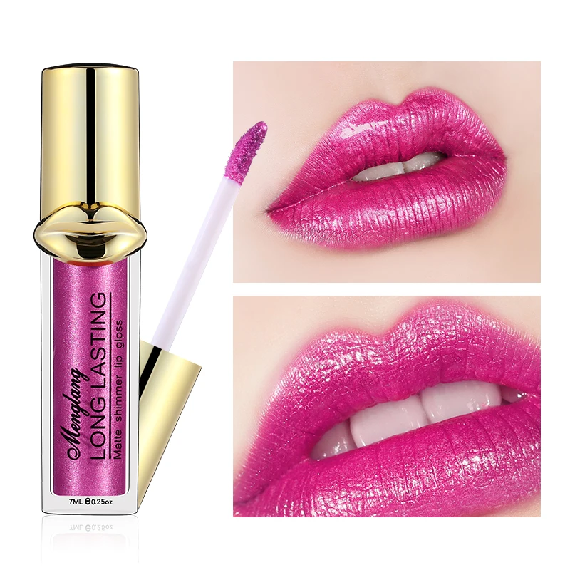 

Metallic pearlescent non-stick cup lip gloss waterproof matte liquid lipstick