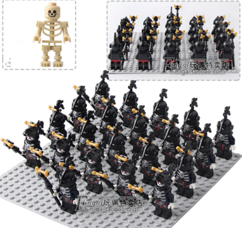 42PCS/LOT Skeleton Knights Medieval Castle Knights Skeleton Knights