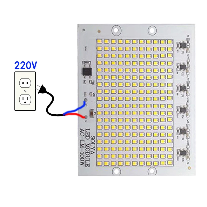 Светодиодный чип COB 100 Вт 50 30 20 10 умный IC не нужен драйвер SMD светильник бусины для