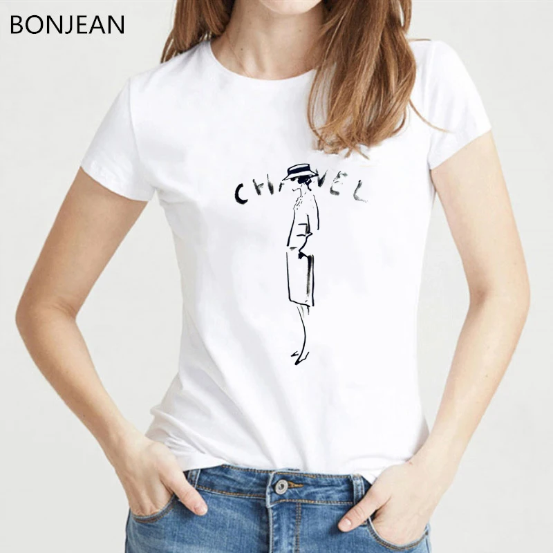 

Vogue paris Style T Shirt Women white funny tshirt femme graphic tees women clothes 2019 female t-shirt summer tops streetwear