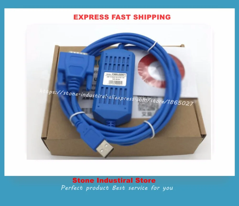 

IC690USB901 IC690USB901+ GE-90 GE-30 programming cable for CS/CJ/CQM1H/CPM2C PLC RS232 2.5M with driver