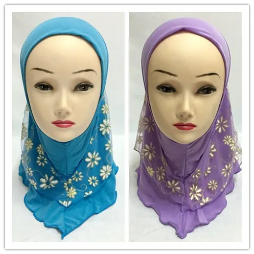 

(24pieces/lot) mix colors small girls muslim hijab kids islamic scarf XHGT011