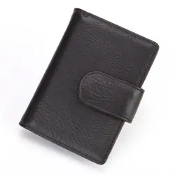Натуральная кожа RFID бизнес держатель для карт кошелек анти-магнитный карман из натуральной кожи женские мужские кредитные/ID держатель для