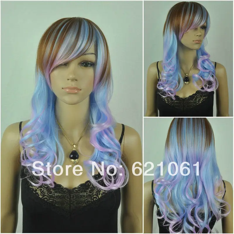 Free shipping&gt&gt&gtNew Fashion - Women Charm Lolita multicolor mix curly wig |