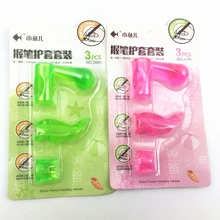 3 Тип схватить карандаш корректор прозрачный силиконовый держать ручку учеников устройство записи Training зеленый или розовый ручка и карандаш сцепление