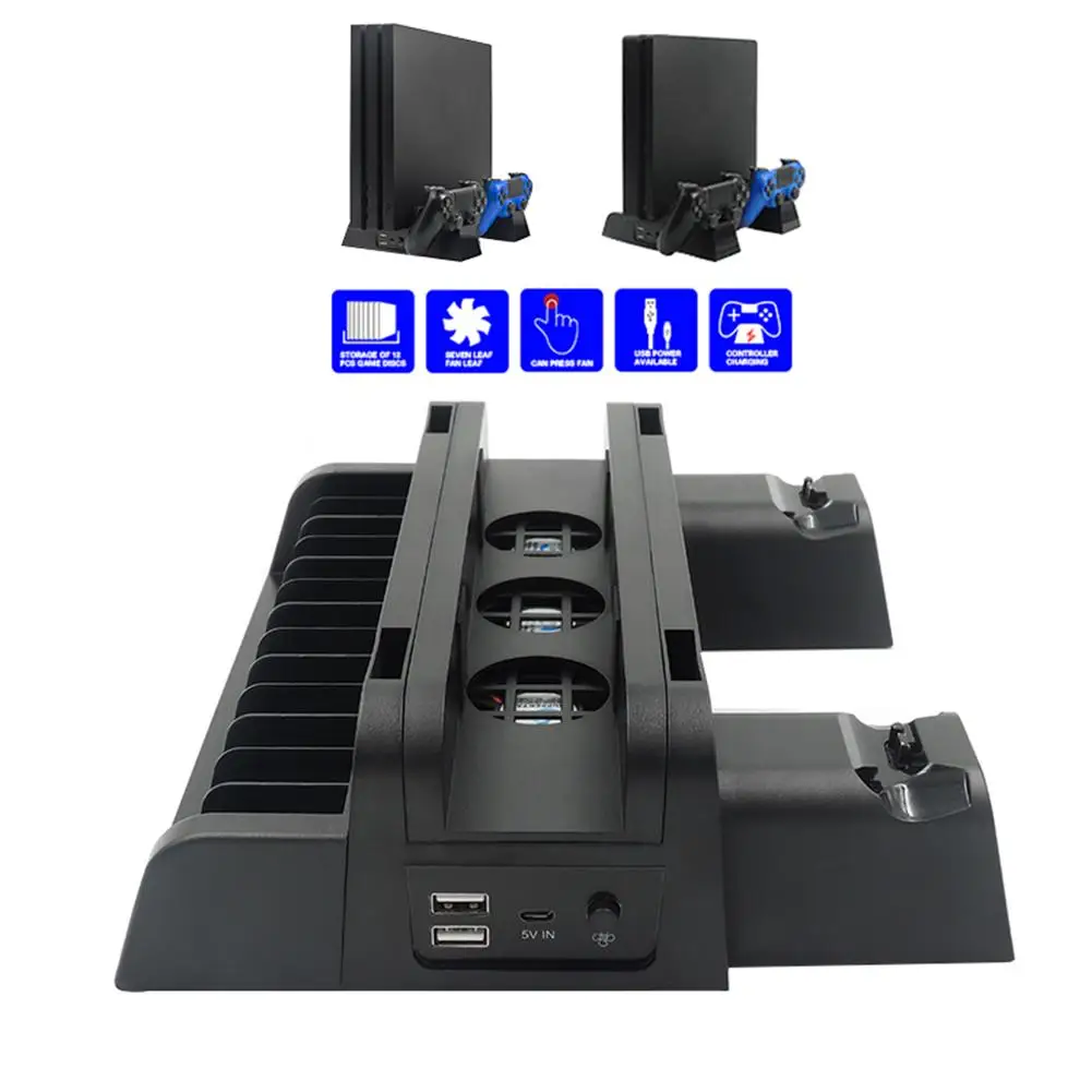 

Cooling Stand Holder Rack Organizer for PS4 Pro Slim Game Console Controllers Stand Holder Rack Organizer