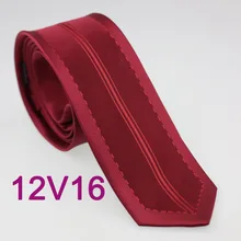 YIBEI Coachella Галстуки бордовый тонкий галстук Окаймленный с вертикальной полосой тонкий галстук, чтобы соответствовать платье рубашки свадебные платья