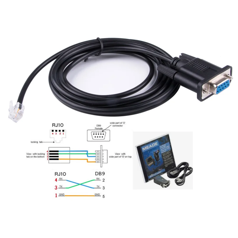 DB9 TO 4P4C RJ10 CABLE