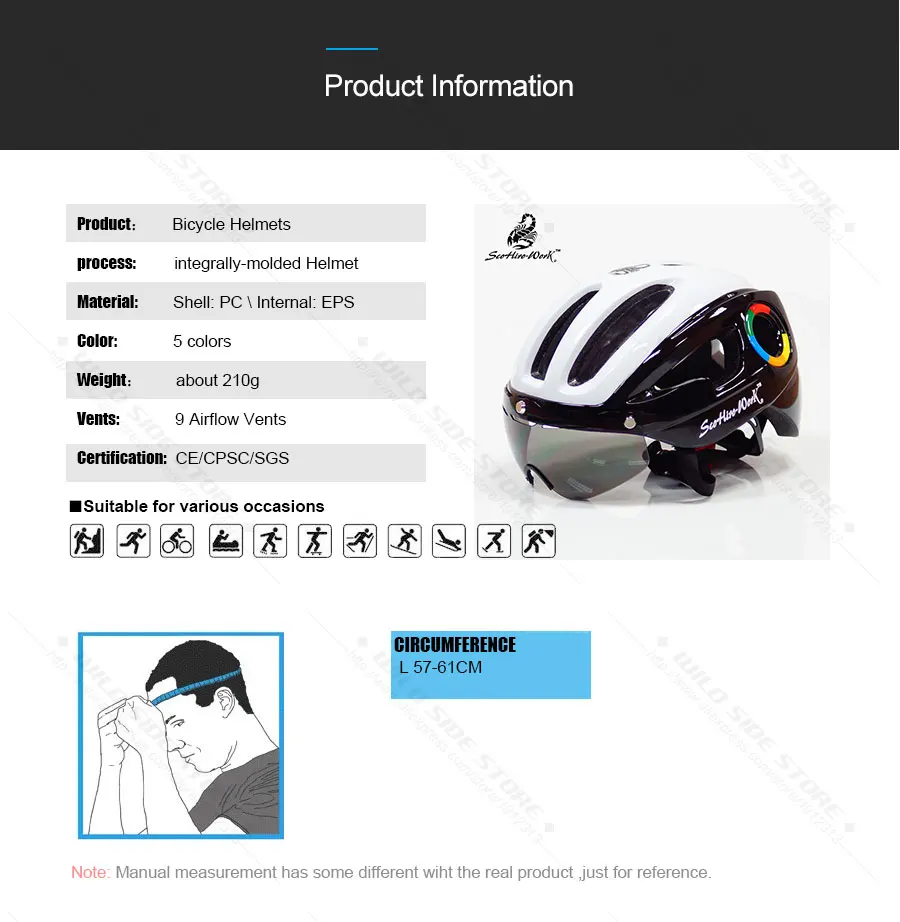 Взрослых TT велосипед шлемы с объектива Сверхлегкий Глава Защитите очки шлем двойной ПК оболочки защиты MTB дорога велосипедный шлем 54 -59 см