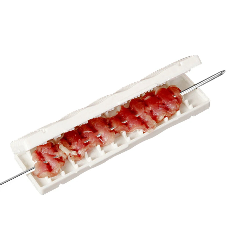 Hot BBQ Tool 2pcs Mini 6.3'' Barbecue Skewers Maker Meat string Skewer Beef Pork Churrasco Shish Kebab Machine | Дом и сад