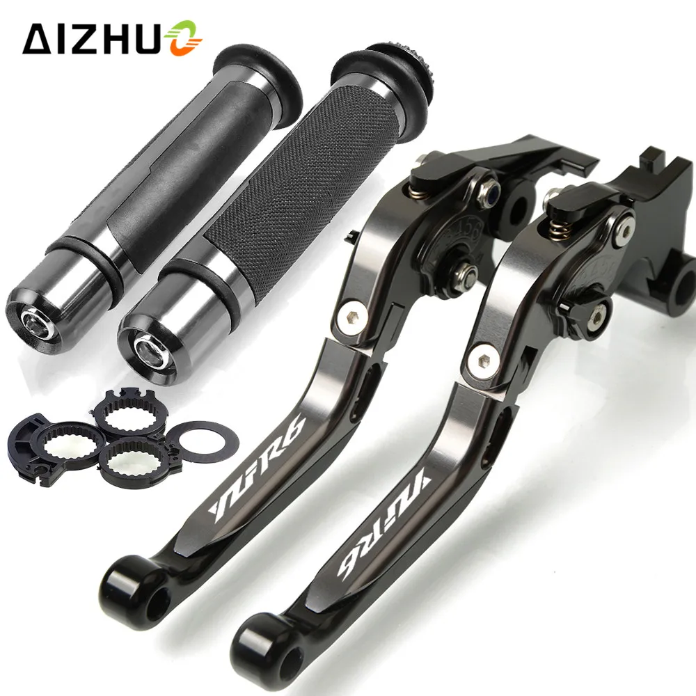 

For YAMAHA YZFR6 YZF R6 1999-2004 2000 2001 2002 2003 Motorcycle Brake Clutch Lever Extendable Adjustable Hand Grip Handlebar