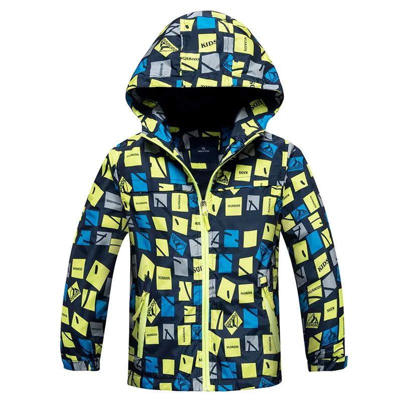 Children Boys Outwear Coats New 2019 Spring Fashion Waterproof Windproof Hooded Jackets For 3-12y Boys Brand Kids Sport Clothes