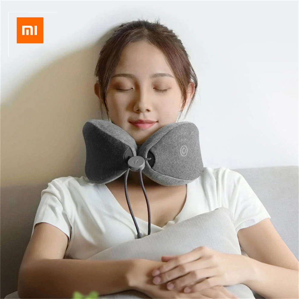 Оригинальная массажная подушка Xiaomi Mijia LF для шеи массажер расслабления мышц сна