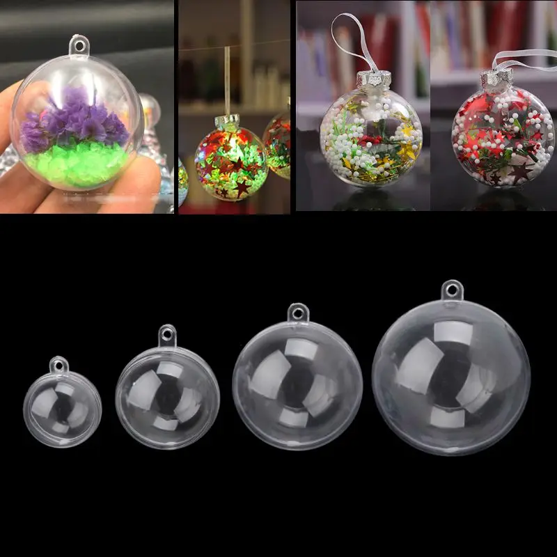 

Clear Plastic Acrylic Bath Bomb Mold Shells Molding Ball Ornaments DIY Crafts