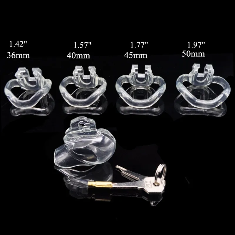 New Super Small Male Chastity Device With 4 Penis Ring Chastity Belt Lock Exotic Mens Sex Toys Penis Lock Cock Cage Man Chastity