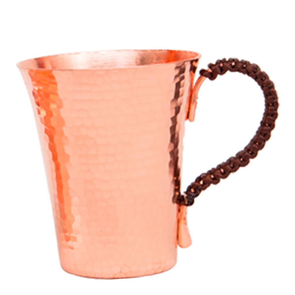 Moscow Mule Copper Mugs Solid Copper Drinking Cup for Moscow Mule Cocktail Wine Coffee Tea Drinks Beverage, 2 Sizes to Choose