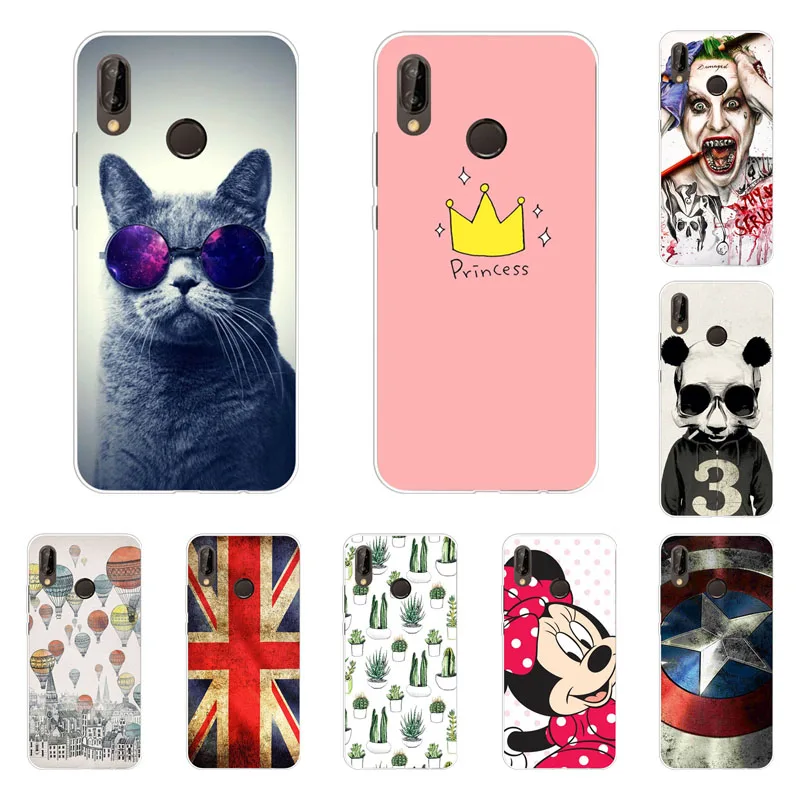 

huawei P smart plus case,Silicon Fashion Cartoon Painting Soft TPU Back Cover for huawei P smart plus 6.3 inch protect Phone