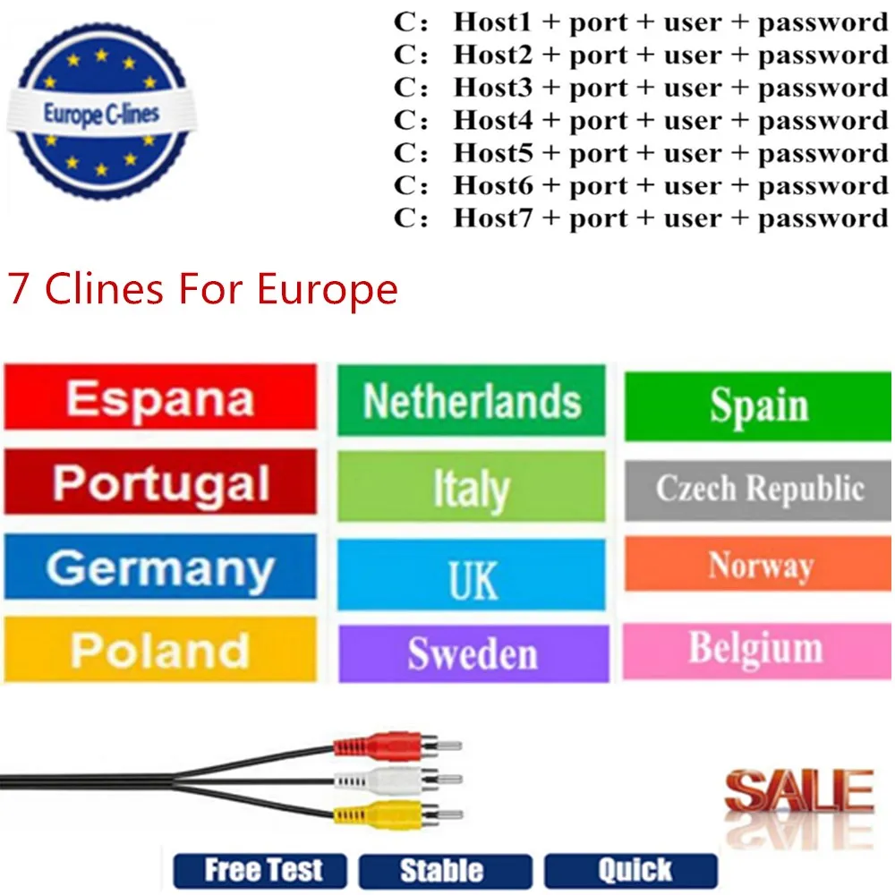 

Fast Stable Cable 1 Year Europe Cccam For Satellite Receiver 7 lines Share Server Support Full HD DVB-S2 With WIFI