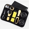 JX-LCLYL 7 in 1 Travel Case Black & Neutral Shoe Shine Polish Brushes Cleaning Set Kit 3