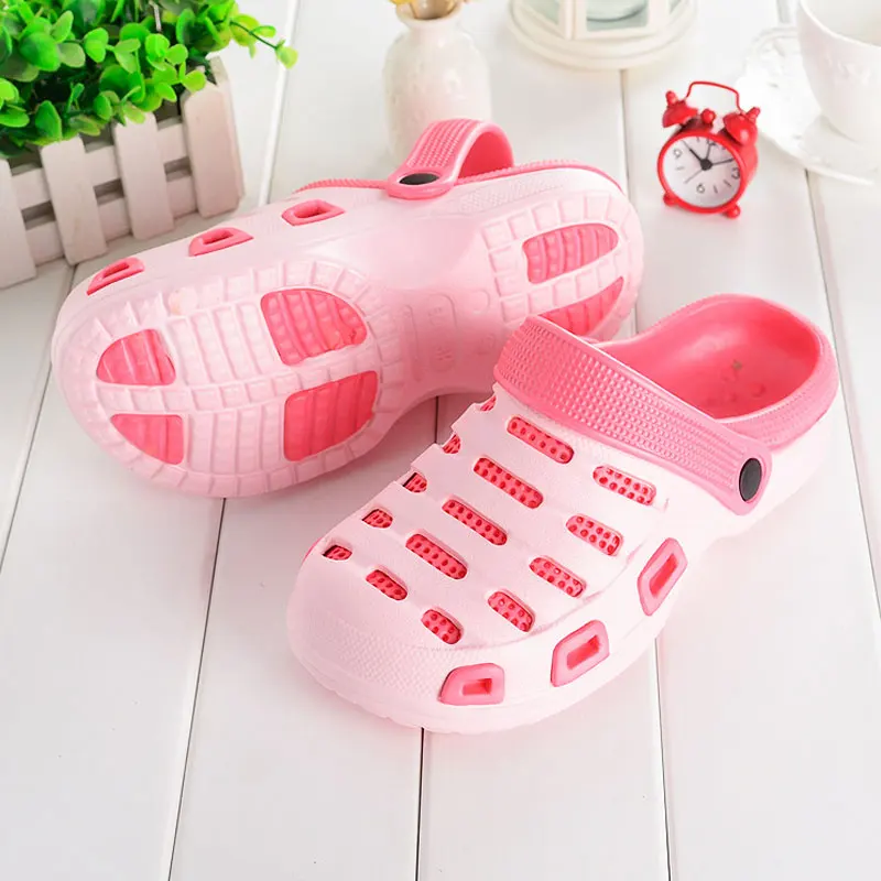 

2019 Rushed Sapatos Mulher Sandalias Mujer Sandals Boosili 2019new Women's Double Colored Hole Shoes Garden Lady's Clogs Tide