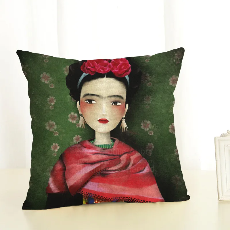 Painting Zara*Women Printed Flower Girls Cushion Cover 45x45cm Woman Throw Pillow Covers Cushions Home Decor Special Pillowcases