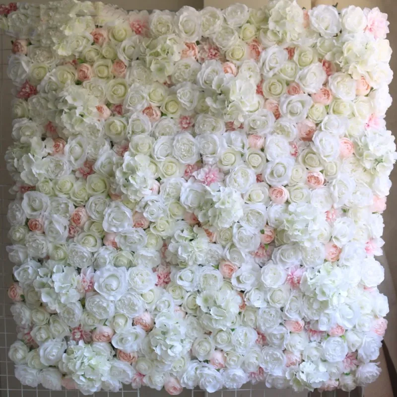 Upscale Artificial Silk Rose Flower Wall Backdrop Panels Wedding Party Decor 