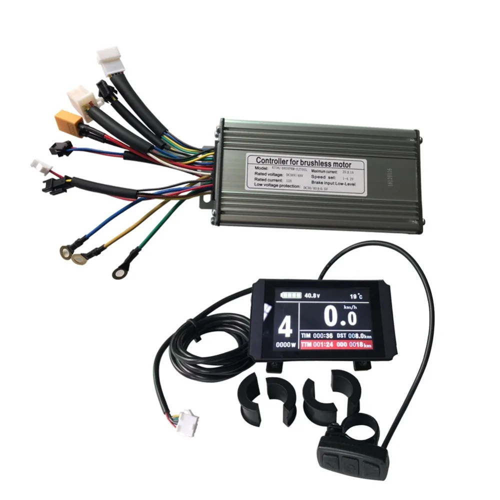 Cheap 36V 48V 500W 25A Electric Bicycle Brushless 9 Mosfet Sine Wave Controller with KT LCD3 LCD8 Display Panel Ebike Accessories 3