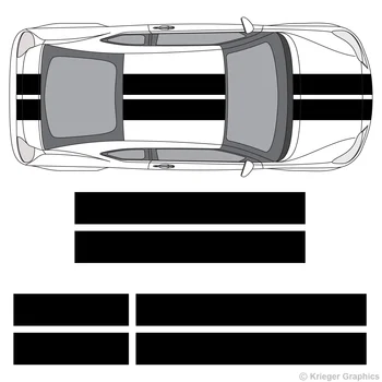 

For 2Pcs/1Pair Scion tC or FR-S 10" Solid Racing Stripes Vinyl Decal Kit 10in 10 inch Car styling