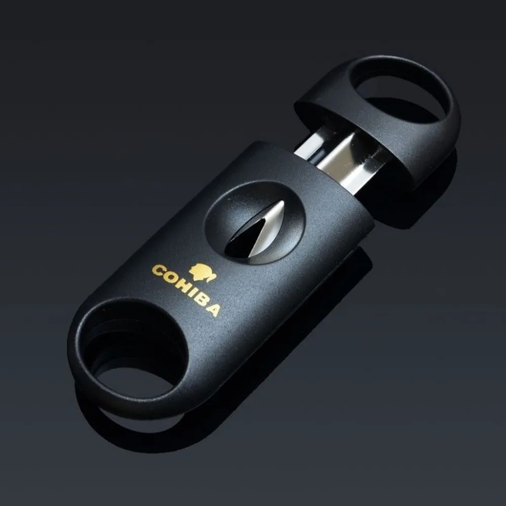 COHIBA металлический V образный клинок пластиковый сигарный резак ножницы v