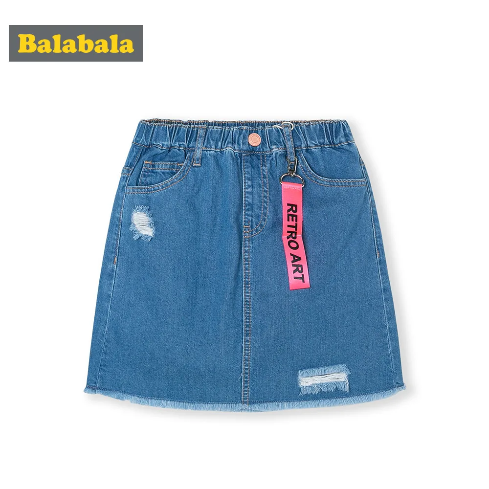 

Balabala2019 Summer Toddler Kids Girls Blue Denim Skirt Short Jeans Skirt