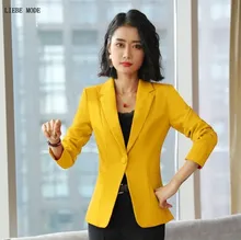Womens Work Wear Blazer Plus Size Formal Blazer for Women Slim Fit Blazer Mujer Formal Suit Jacket Black White Red Orange Yellow
