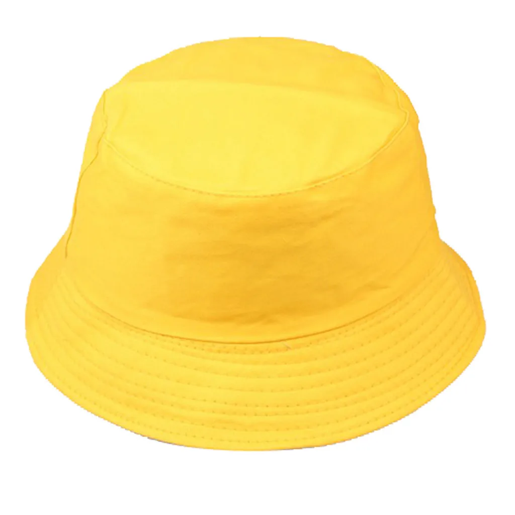 Женская Мужская Унисекс Рыбацкая шляпа модная уличная Солнцезащитная шляпа плоская верхняя Панамка шляпа для рыбалки ведро женская панама#45 - Цвет: Yellow