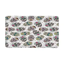 Красивый Сахар черепа крытый половик у двери Нескользящие двери коврики Входные Коврики домашний декор