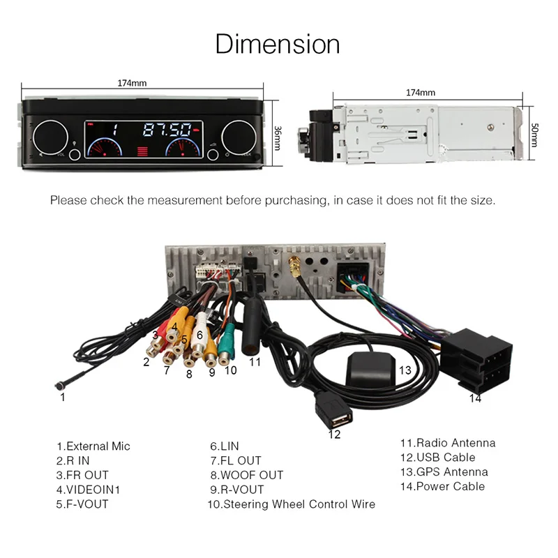 Eunavi 1 Din 7 &quotУниверсальный сенсорный автомобильный DVD с экраном GPS Navi авторадио
