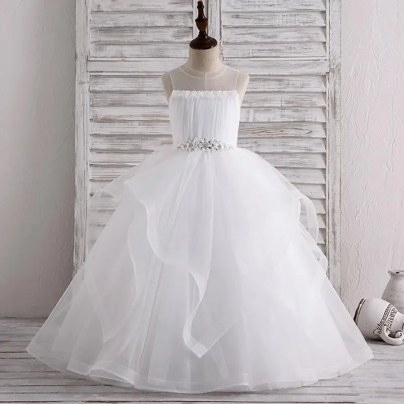 

Flower Girl Dresses Luxury Applique With Beads Ball Gown For Girls Vestido Daminha For Wedding Formal Occasion