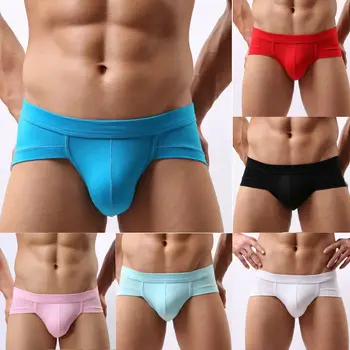 

2019 New Men‘s Solid Underwear Seamless Low Waist Briefs Short Pants Underwear Hot Sale