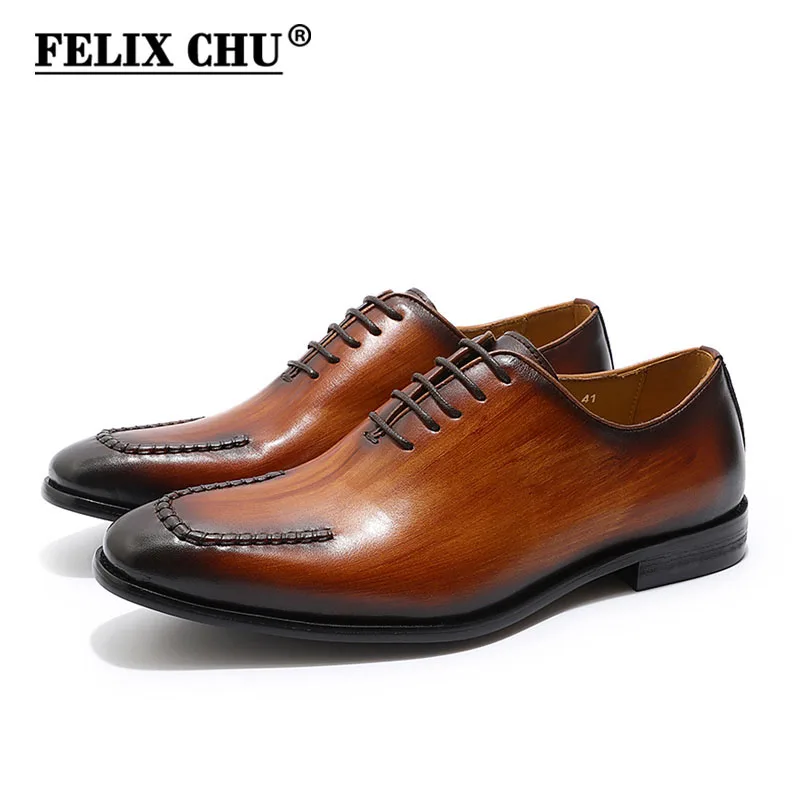 

Retro Style Elegant Men Oxfords Brogue Shoes Lace Up Pointed Toe Formal Office Work Dress Shoes Genuine Leather High Quality