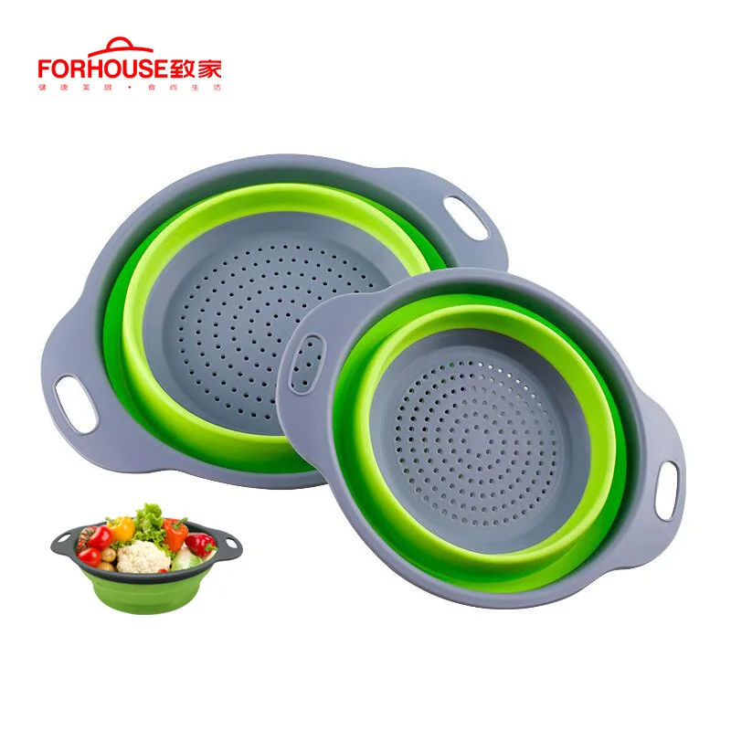 

Vegetable Washing Basket Collapsible Drainer Colander Fruit Foldable Strainer With Handle Kitchen Tool