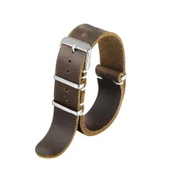 High Quality Genuine Leather Strap Band 18mm 20mm 22mm 24mm Brown Coffee Black Replacement Wristband for Men