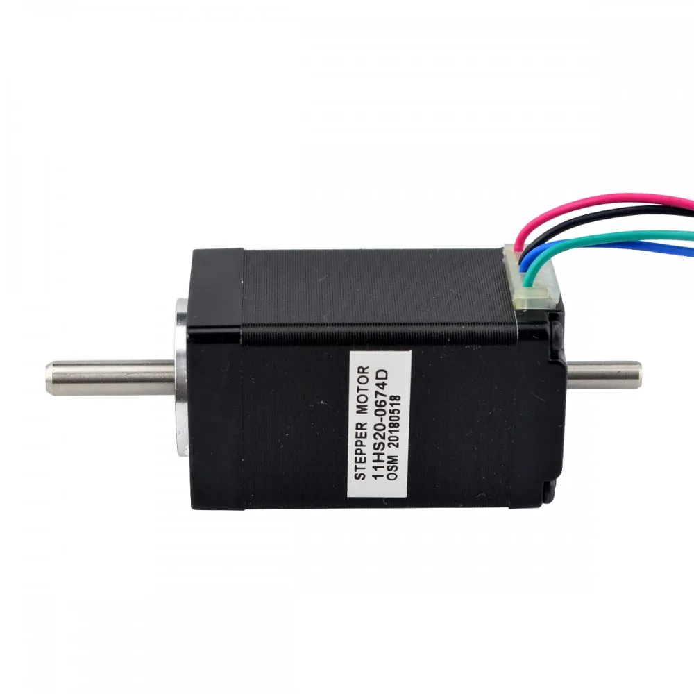Motor para Impressora Duplo Eixo Nema Stepper Motor 11 2 Fase 4 Leva 12ncm 17.04oz.in 0.67a 28x28x51mm Passo 3d 4 Fase 4 Leva 12Ncm (17.04oz.in) 0.67A 28x28x51mm
