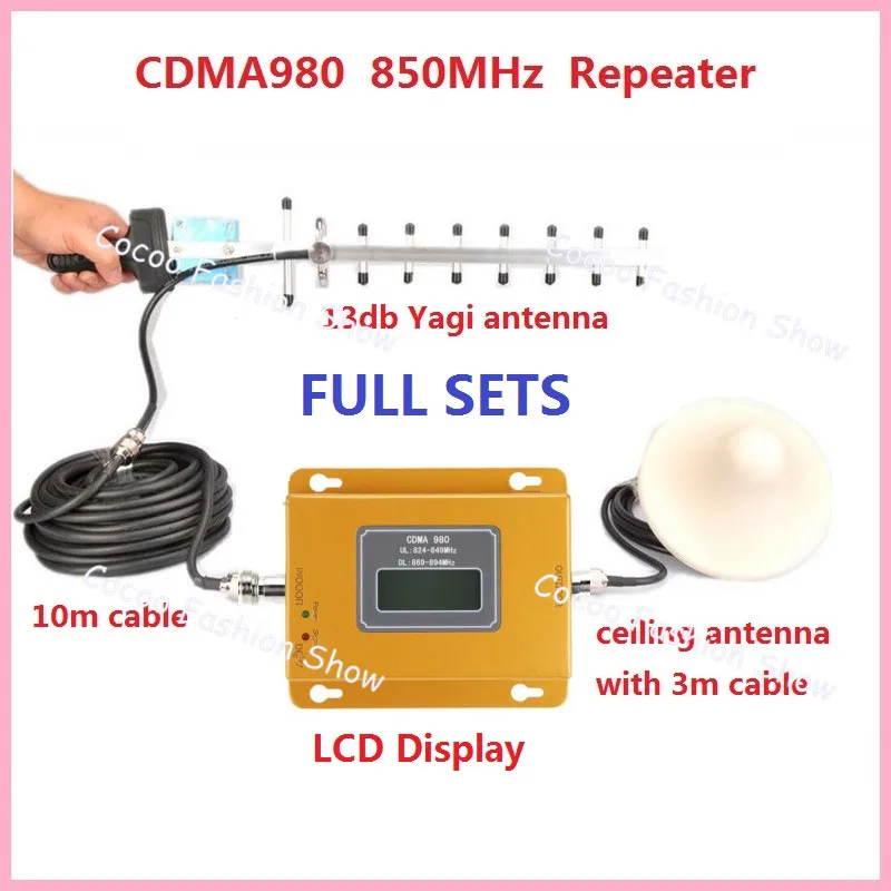 

Full Set CDMA GSM 850 Cellular Signal Repeater CDMA 850 mhz Mobile Signal Amplifier 70dB GSM 850 Cell Phone Booster Full Kit