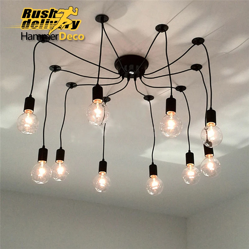 

Industrial Style Vintage Loft Chandelier Ceiling Pendant Head Light Lamp Retro