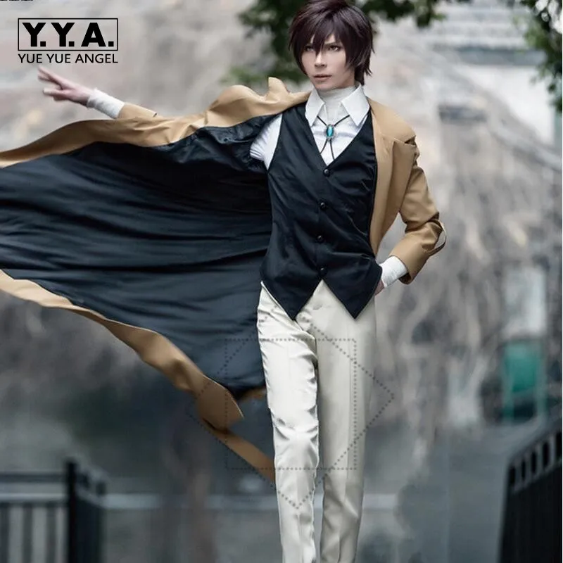 

NEW Osamu Dazai Cosplay Bungo Stray Dogs Anime Armed Detective Agency Member Polyester