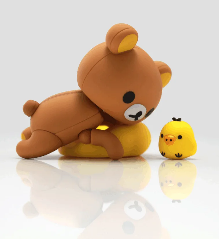 Комплексный характер Revoltech Rilakkuma коричневый/розовый из ПВХ фигурка Коллекционная