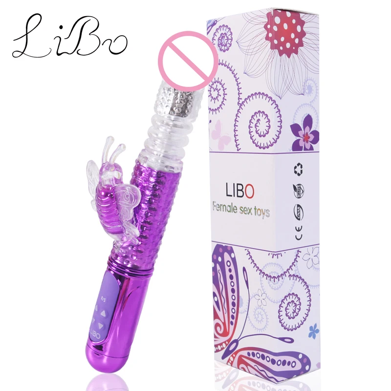 LIBO Rotate font b Dildo b font Vibrator Sex Toys For Woman Multi Speeds Vibrating Vagina
